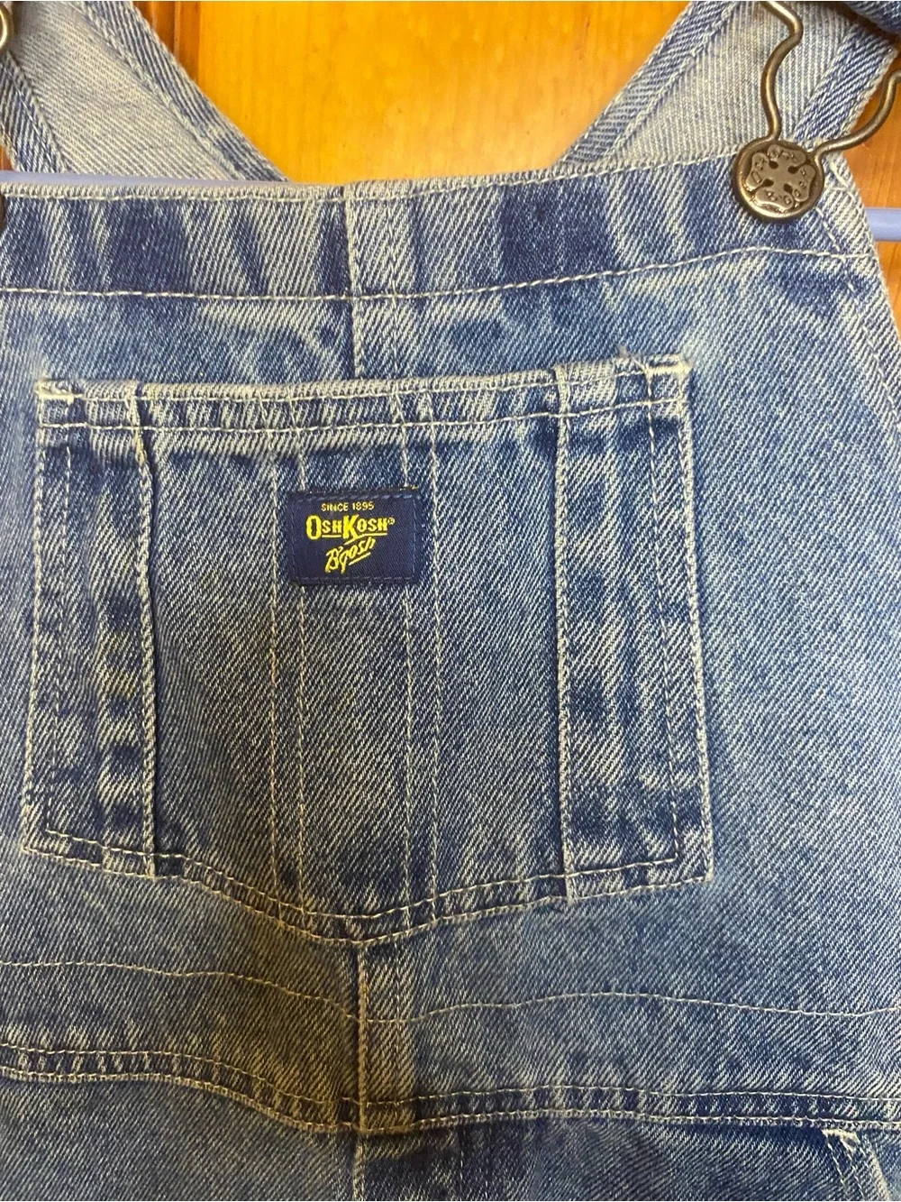 Vintage OshKosh B'gosh Light Blue Denim Short Overalls